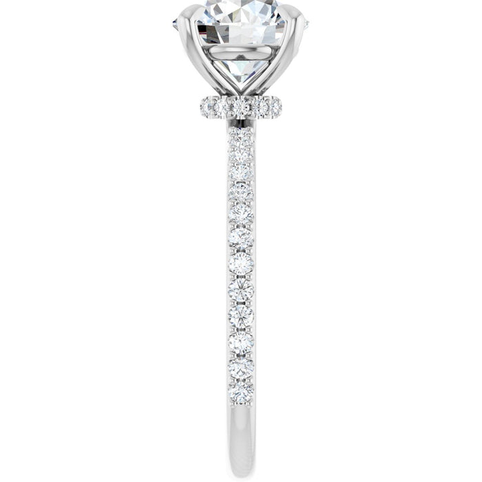 14K White | Round
