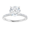 14K White | Round