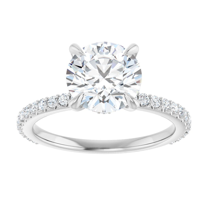 14K White | Round