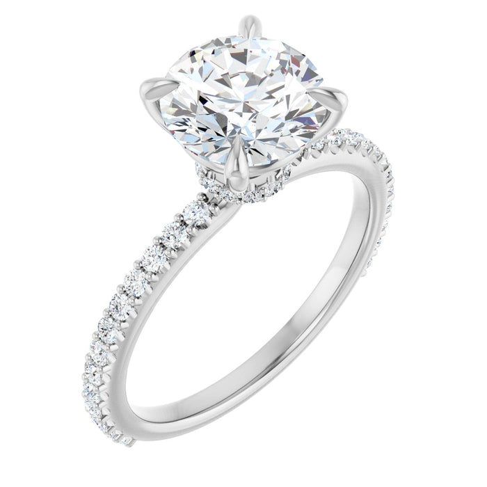 14K White | Round
