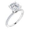 14K White | Cushion