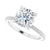 14K White | Cushion