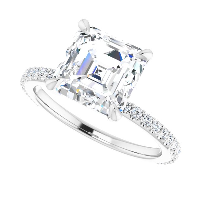 14K White | Asscher