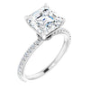 14K White | Asscher