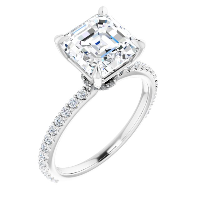 14K White | Asscher