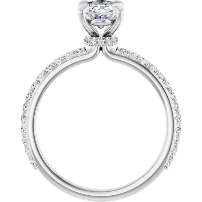 14K White | Oval