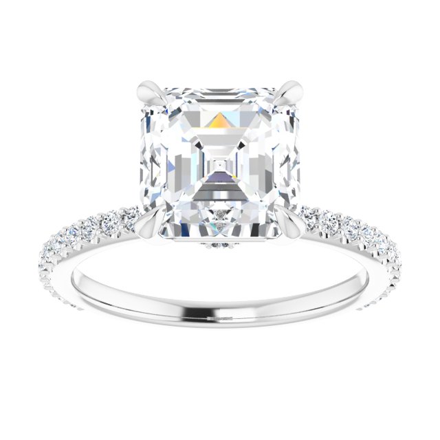 14K White | Asscher