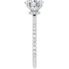 14K White | Oval