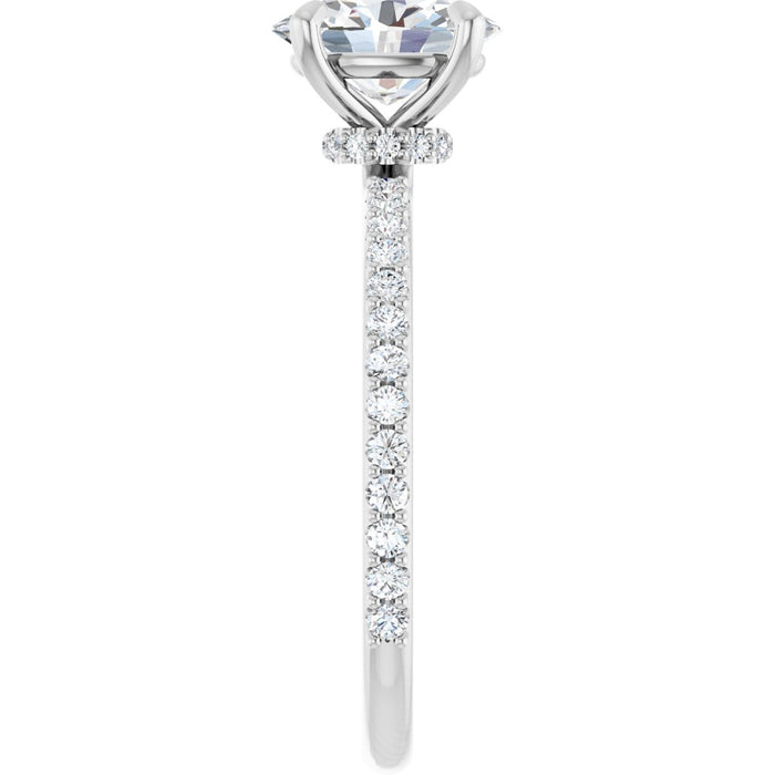 14K White | Oval
