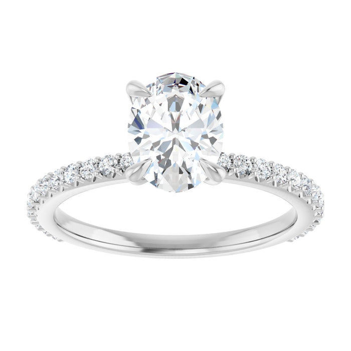 14K White | Oval