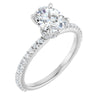 14K White | Oval