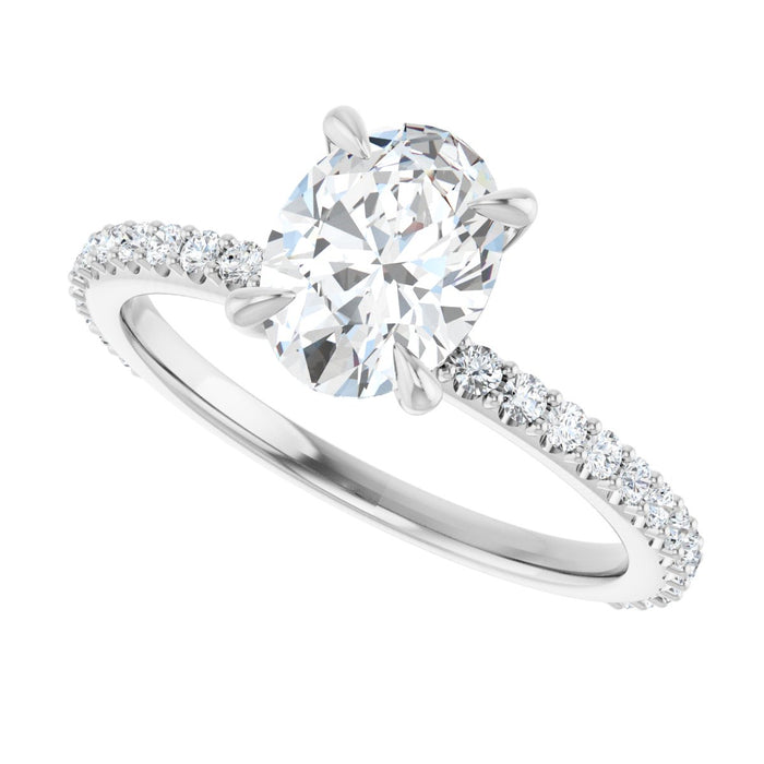14K White | Oval