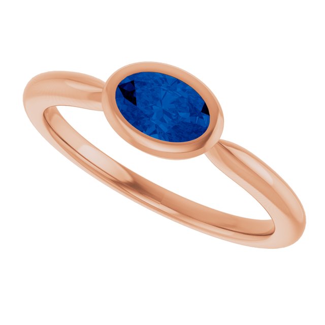 Lab-Grown Blue Sapphire | Oval | 6 x 4mm