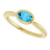 Natural Aquamarine | Oval | 6 x 4mm