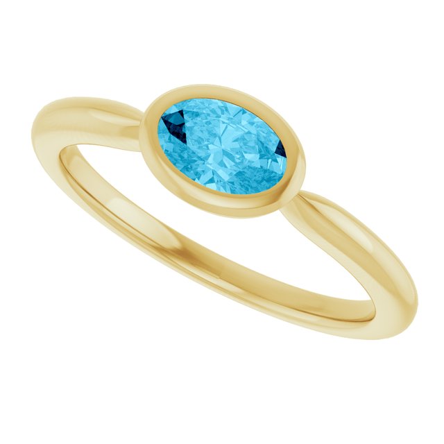 Natural Aquamarine | Oval | 6 x 4mm
