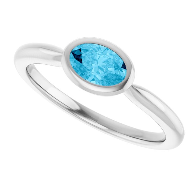 Natural Aquamarine | Oval | 6 x 4mm