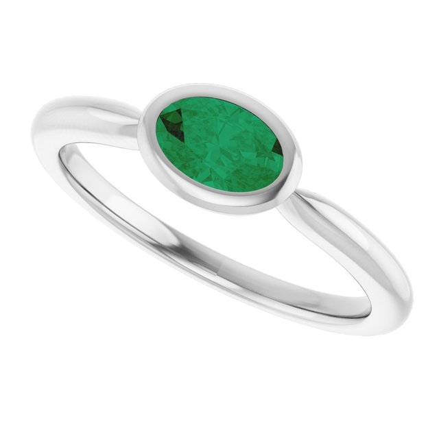 Lab-Grown Emerald | Oval | 6 x 4mm