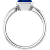 Lab-Grown Blue Sapphire | Emerald | 7 x 5mm