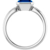Lab-Grown Blue Sapphire | Emerald | 7 x 5mm