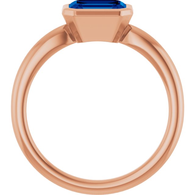 Lab-Grown Blue Sapphire | Emerald | 7 x 5mm