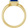 Lab-Grown Blue Sapphire | Emerald | 7 x 5mm