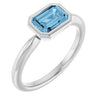 Natural Sky Blue Topaz | Emerald | 7 x 5mm