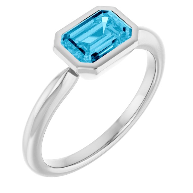 Natural Aquamarine | Emerald | 7 x 5mm