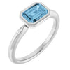 Natural Sky Blue Topaz | Emerald | 7 x 5mm
