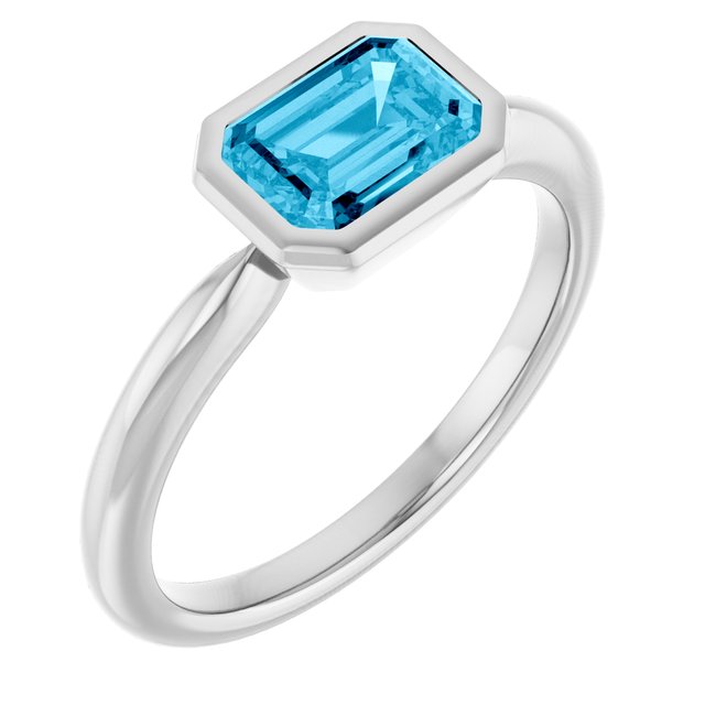 Natural Aquamarine | Emerald | 7 x 5mm