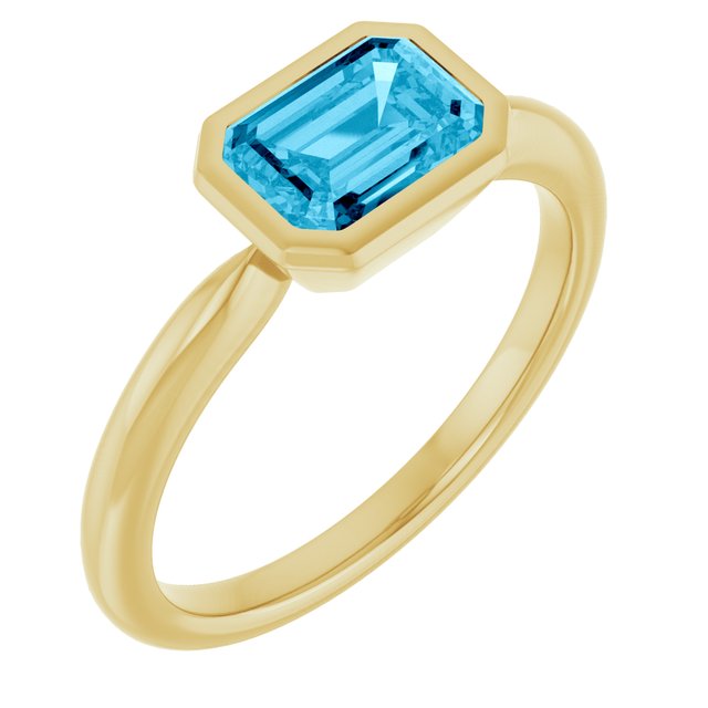 Natural Aquamarine | Emerald | 7 x 5mm