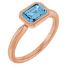 Natural Sky Blue Topaz | Emerald | 7 x 5mm