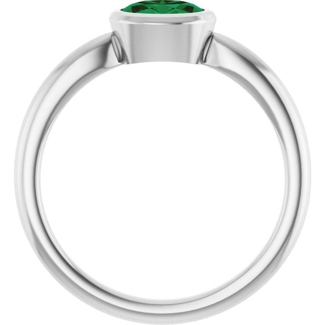 Lab-Grown Emerald | Oval | 6 x 4mm