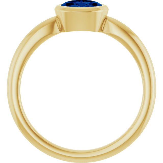 Lab-Grown Blue Sapphire | Oval | 6 x 4mm