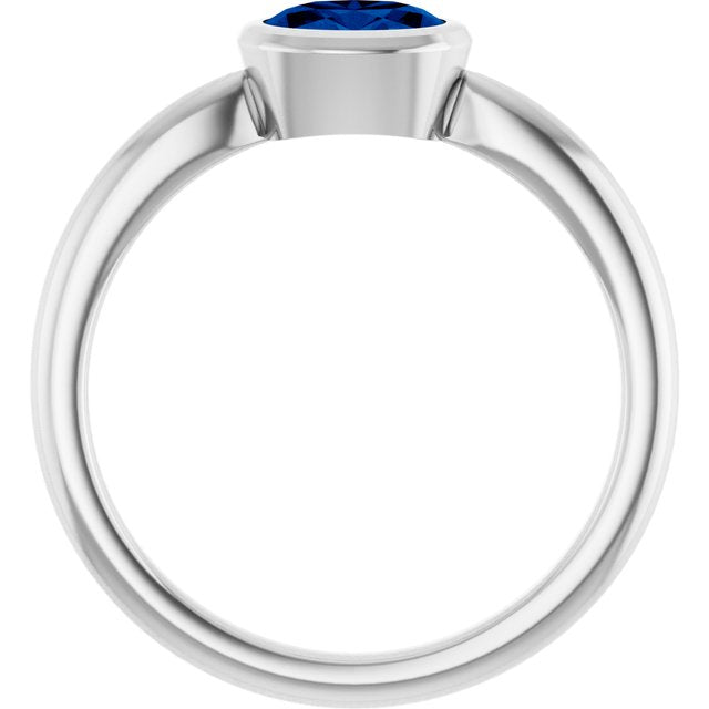 Lab-Grown Blue Sapphire | Oval | 6 x 4mm