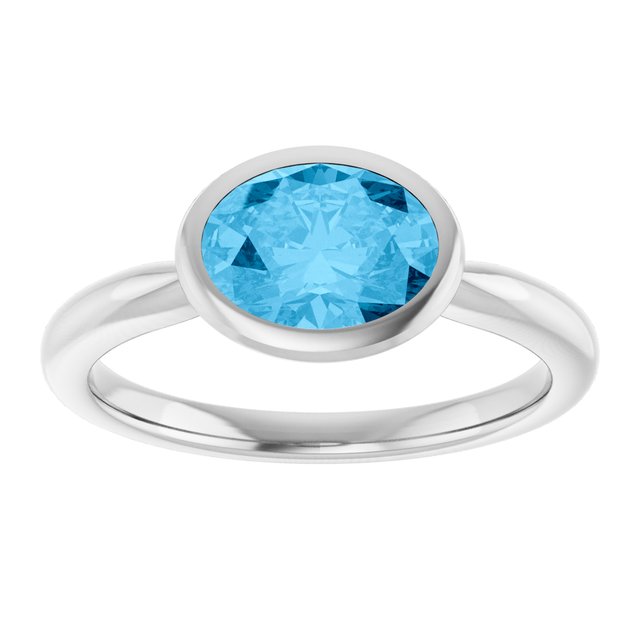 Natural Swiss Blue Topaz | Oval | 8 x 6mm