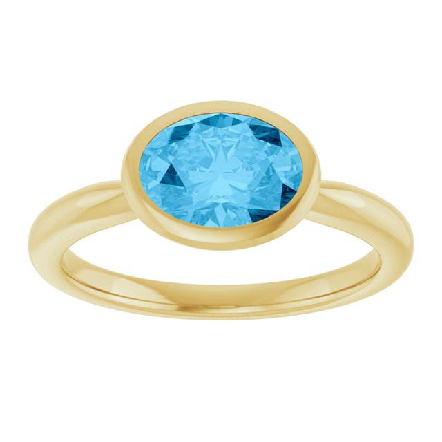 Natural Swiss Blue Topaz | Oval | 8 x 6mm
