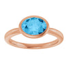 Natural Swiss Blue Topaz | Oval | 8 x 6mm