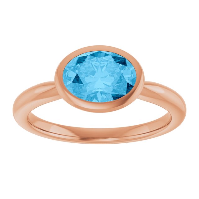 Natural Swiss Blue Topaz | Oval | 8 x 6mm