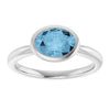 Natural Sky Blue Topaz | Oval | 8 x 6mm