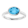 Natural Swiss Blue Topaz | Oval | 8 x 6mm