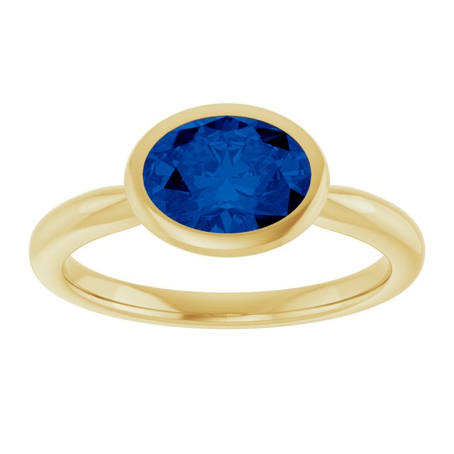 Lab-Grown Blue Sapphire | Oval | 8 x 6mm