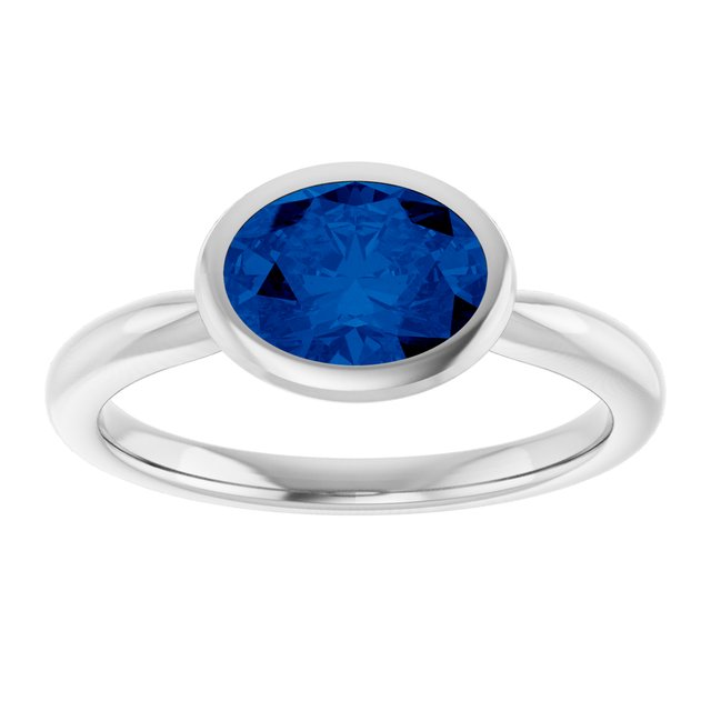 Lab-Grown Blue Sapphire | Oval | 8 x 6mm