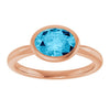 Natural Aquamarine | Oval | 8 x 6mm
