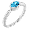 Natural Aquamarine | Oval | 6 x 4mm