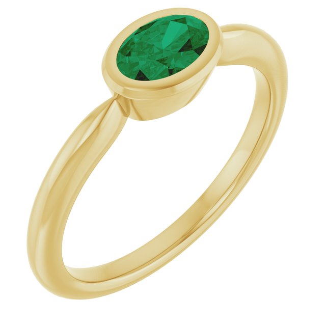 Lab-Grown Emerald | Oval | 6 x 4mm