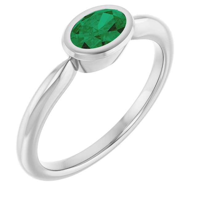 Lab-Grown Emerald | Oval | 6 x 4mm