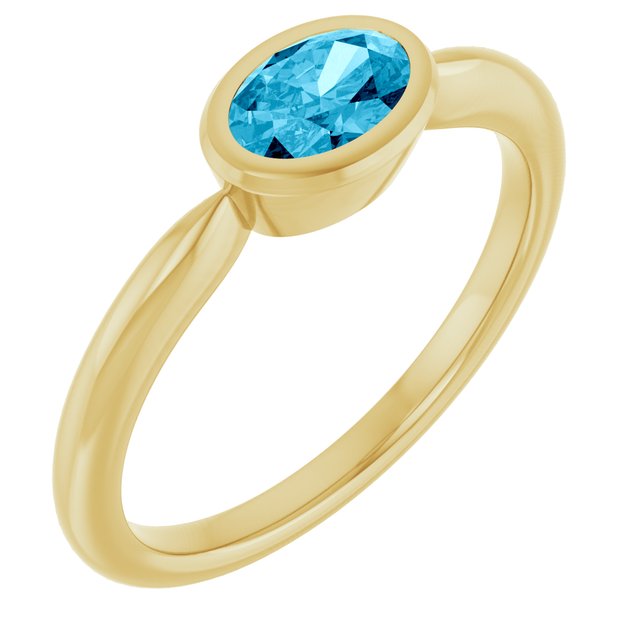 Natural Aquamarine | Oval | 6 x 4mm