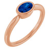 Lab-Grown Blue Sapphire | Oval | 6 x 4mm