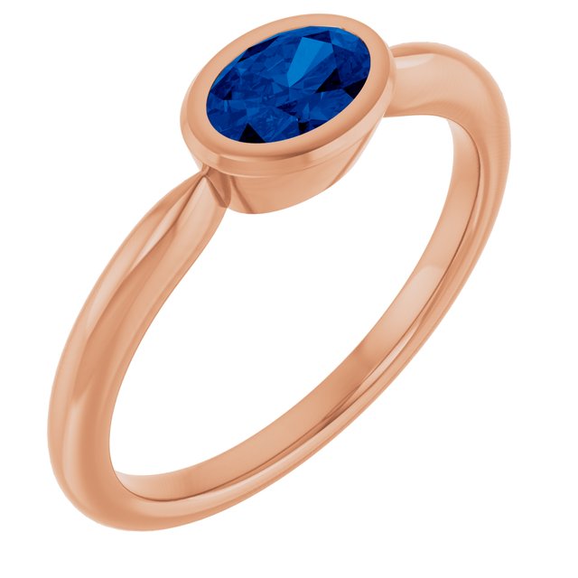 Lab-Grown Blue Sapphire | Oval | 6 x 4mm