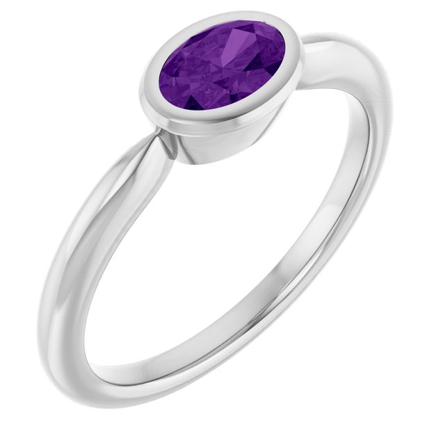 Natural Amethyst | Oval | 6 x 4mm